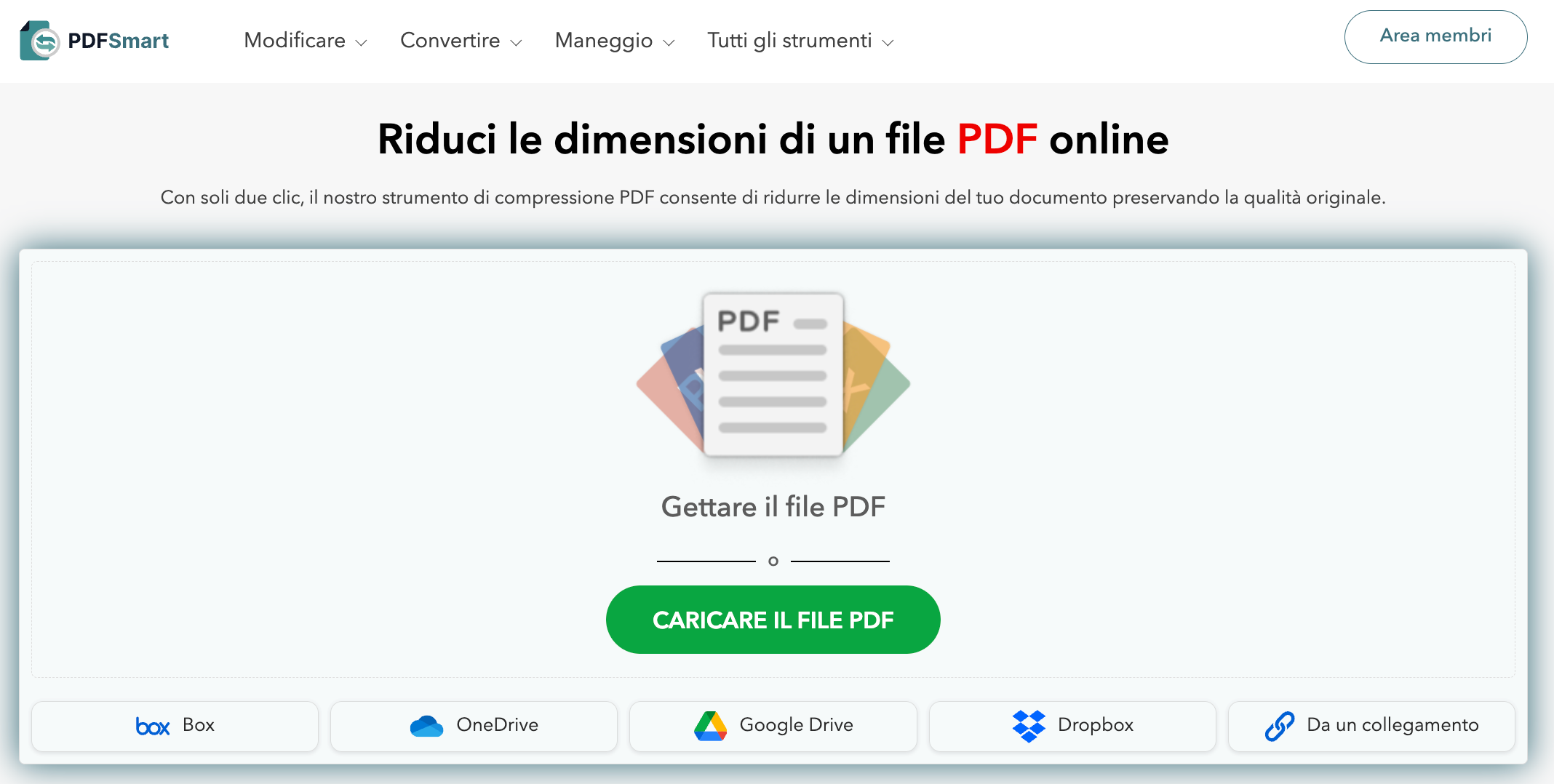 Ottimizzare il peso di un PDF per l'invio via e-mail