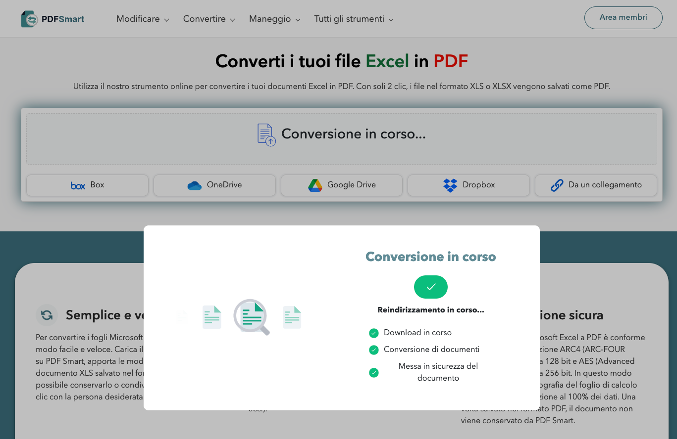 Convertire Excel in PDF facilmente con PDFSmart | PDFSmart