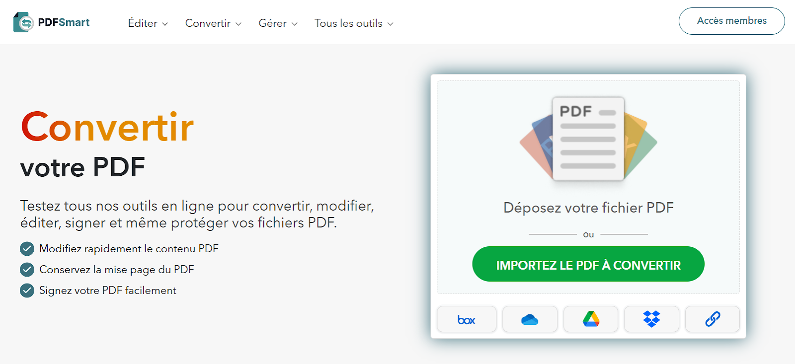 Comment convertir un PDF en PNG avec l'outil PDFSmart ? | PDFSmart