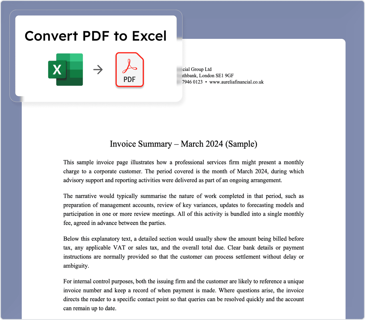 Convertir Excel a PDF