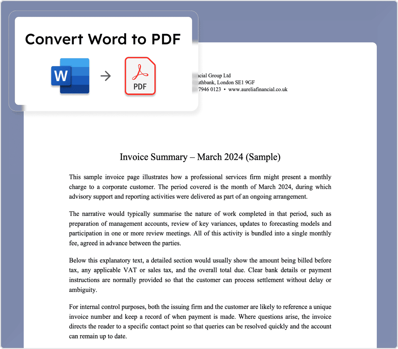 Convertir Word a PDF
